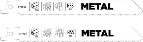 kwb Bimetall-Säbelsägeblatt für Metall, 152mm (geeignet für Aluminium, Blech, Bauholz, stabiles Bimetall, hohe Elastizität, gefräste und geschränkte Zahnung, durchgehärtet, ½'' Universalschaft) kwb Bimetall-Säbelsägeblatt für Metall, 152mm (geeignet für Aluminium, Blech, Bauholz, stabiles Bimetall, hohe Elastizität, gefräste und geschränkte Zahnung, durchgehärtet, ½'' Universalschaft) von kwb