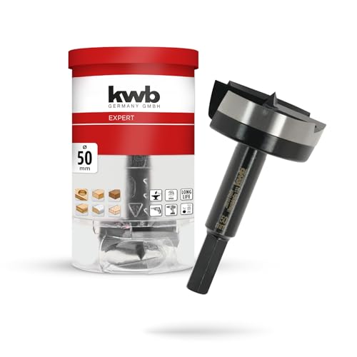 kwb Forstnerbohrer, Ø 50 mm, Topfbohrer (für Holz, geschmiedeter Bohrkopf, Spezialanschliff, schnelle, ausrissfreie Bohrlöcher, 4-seitig geschliffene Zentrierspitze, für Akkuschrauber & Bohrmaschinen) kwb Forstnerbohrer, Ø 50 mm, Topfbohrer (für Holz, geschmiedeter Bohrkopf, Spezialanschliff, schnelle, ausrissfreie Bohrlöcher, 4-seitig geschliffene Zentrierspitze, für Akkuschrauber & Bohrmaschinen) von kwb