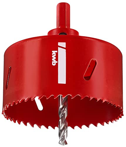 kwb HSS Bi-Metall-Lochsäge Ø 95 mm mit progressiver Vario-Zahnung, hoher Präzision, Sechskantschaft, 38 mm Schnitttiefe und Zentrierbohrer kwb HSS Bi-Metall-Lochsäge Ø 95 mm mit progressiver Vario-Zahnung, hoher Präzision, Sechskantschaft, 38 mm Schnitttiefe und Zentrierbohrer von kwb