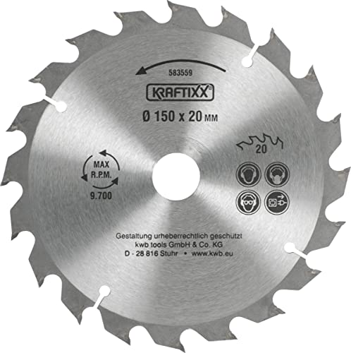 kwb Kreissägeblatt 150 x 20 mm, schneller Schnitt, mittlere Güte, Sägeblatt geeignet für Weich- und Hartholz, Tischlerplatten und Spanplatten kwb Kreissägeblatt 150 x 20 mm, schneller Schnitt, mittlere Güte, Sägeblatt geeignet für Weich- und Hartholz, Tischlerplatten und Spanplatten von kwb