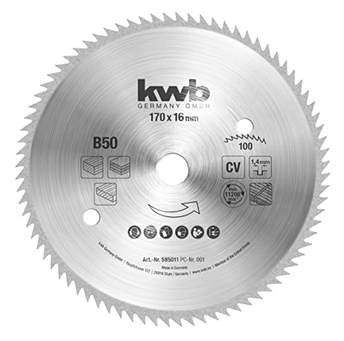 kwb Kreissägeblatt 170 x 16 mm, Made in Germany, sehr feine Schnitte, Sägeblatt geeignet für Holzpaneele, Profilholz und Weichholz kwb Kreissägeblatt 170 x 16 mm, Made in Germany, sehr feine Schnitte, Sägeblatt geeignet für Holzpaneele, Profilholz und Weichholz von kwb