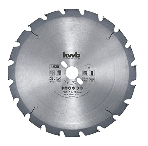 kwb Kreissägeblatt 300 x 30 mm, Made in Germany, nagelfester Spezial-Trapezzahn, mittlere Schnittgüte, Sägeblatt geeignet für Weich- und Hartholz, Konstruktionsvollholz und Holzplatten kwb Kreissägeblatt 300 x 30 mm, Made in Germany, nagelfester Spezial-Trapezzahn, mittlere Schnittgüte, Sägeblatt geeignet für Weich- und Hartholz, Konstruktionsvollholz und Holzplatten von kwb