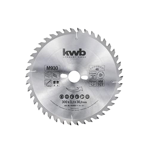 kwb Kreissägeblatt 300 x 30 mm, schneller Schnitt, mittlere Güte, Sägeblatt geeignet für Weich- und Hartholz, Tischlerplatten und Spanplatten kwb Kreissägeblatt 300 x 30 mm, schneller Schnitt, mittlere Güte, Sägeblatt geeignet für Weich- und Hartholz, Tischlerplatten und Spanplatten von kwb