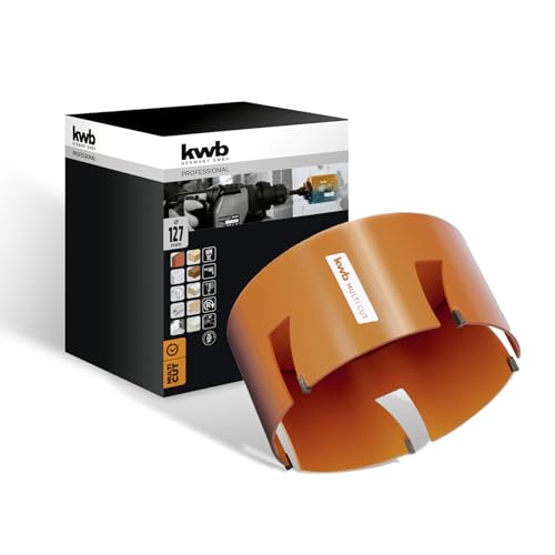 kwb Lochsäge Ø 127 mm mit hochtemperaturgelöteten, diamantgeschliffenen Zähnen, schneller Spanabfuhr, 6-mm-Zentrierbohrer für den universellen Einsatz kwb Lochsäge Ø 127 mm mit hochtemperaturgelöteten, diamantgeschliffenen Zähnen, schneller Spanabfuhr, 6-mm-Zentrierbohrer für den universellen Einsatz von kwb