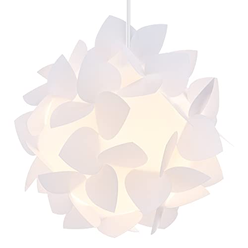 kwmobile DIY Puzzle Lampenschirm Ø26cm - Lampe Schirm 12 tlg. in Blütenoptik - Puzzlelampe kugelförmig Deckenleuchte - Deko zum Aufhängen in Weiß kwmobile DIY Puzzle Lampenschirm Ø26cm - Lampe Schirm 12 tlg. in Blütenoptik - Puzzlelampe kugelförmig Deckenleuchte - Deko zum Aufhängen in Weiß von kwmobile