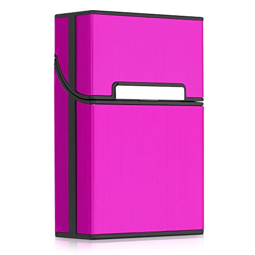 kwmobile Zigarettenetui Zigarettenbox Hülle für Zigaretten - Zigaretten Etui mit Magnetverschluss - Aluminium Beschichtung Pink von kwmobile