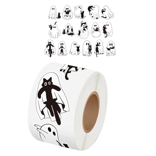 500pcs Geisterer Dekorativer Aufkleberkleber Kleber Wickel Etikett Für Versiegelungsumschläge Scrapbooking Notebook Halloween Dekoration Kinderaufkleber von kwoifioy