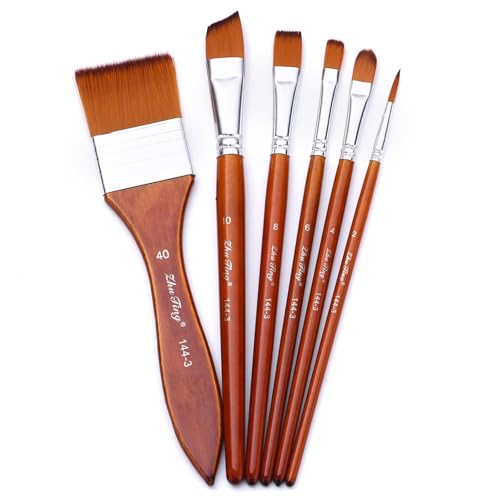 6pcs Artist Paint Pinsel Nylon Bristle Pinsel Für Acrylöl Gouache Aquarellmalerei Rock Leinwand Malerei 6pcs Artist Paint Pinsel Nylon Bristle Pinsel Für Acrylöl Gouache Aquarellmalerei Rock Leinwand Malerei von kwoifioy