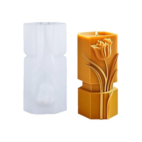 Blumenzylinderform Silikonformen Zur Herstellung Von Kerzenseife Gipsdekoration Silikonsäule Kerzenform Für Epoxidharz Temperaturbeständiger Kerzenform von kwoifioy