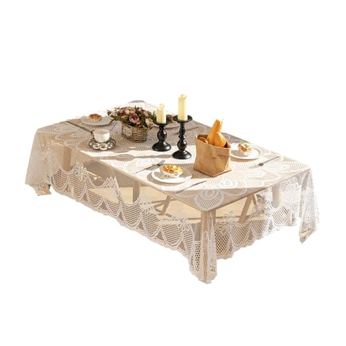 Klassischer Spitzenstoff Tischdecke Tischtuch Faltenfree Design Für Zuhause Und Veranstaltung Verwenden Sie Dekorationen 55x78.7inch Klassischer Spitzenstoff Tischdecke Tischtuch Faltenfree Design Für Zuhause Und Veranstaltung Verwenden Sie Dekorationen 55x78.7inch von kwoifioy