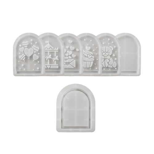 Set Von 7 Vielseitigen Silhouetten Silikonform Set Perfekt Für Handwerksliebhaber Die Harz Und Gips Kunstwerke Schaffen von kwoifioy