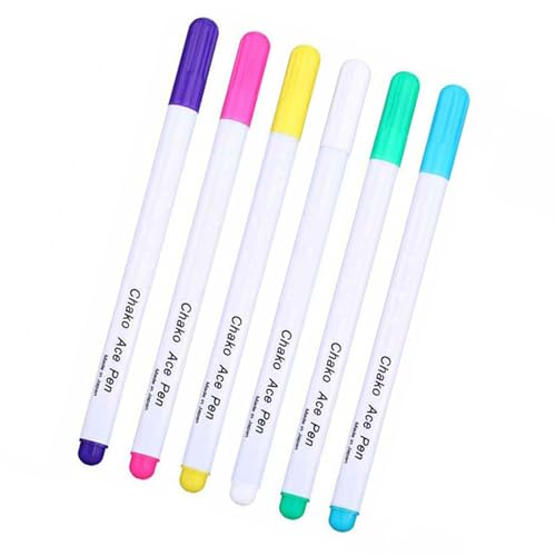 kwoifioy 6pcs Stoffmarker Stift 6 Farbtrick Marker Wasser Löschbar Markieren kwoifioy 6pcs Stoffmarker Stift 6 Farbtrick Marker Wasser Löschbar Markieren von kwoifioy