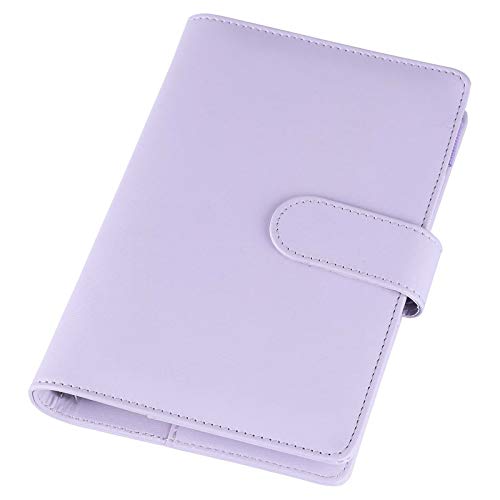 Kyaoayo Ringbuch A6, PU Leder Notizbuch Binder A6, für A6 NachfüLlpapier, NachfüLlbarer A6 Notizbuch Planer Organizer Binder Mit Magnetisch Schnalle SchließUng. (A6 Lila) von kyaoayo
