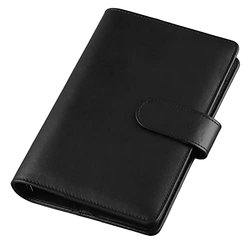 Kyaoayo Ringbuch A6, PU Leder Notizbuch Binder A6, für A6 NachfüLlpapier, NachfüLlbarer A6 Notizbuch Planer Organizer Binder Mit Magnetisch Schnalle SchließUng. (A6 Lila) von kyaoayo