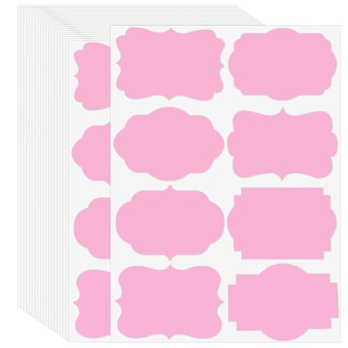 7,6 x 5,1 cm große, leere Rosa Etikettenaufkleber, 160 Stück Namensschilder zum Beschriften, selbstklebende Flaschenetiketten für Gläser, Lebensmittelbehälter, zum Organisieren, Flaschen von labelon