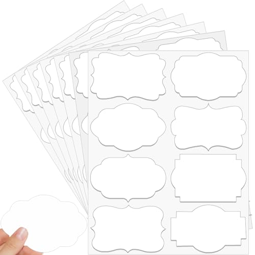 7,6 x 5,1 cm große, leere weiße Etikettenaufkleber, Namensschilder zum Beschriften, selbstklebende Flaschenetiketten für Gläser, Lebensmittelbehälter, zum Organisieren, Flaschen (160 Stück) von labelon