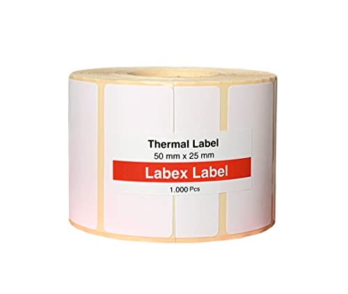Labex Label - Thermo Etiketten 50x25 mm | Barcode etikett - Thermo etiketten auf rolle; 1.000 stück - Thermotransfer etiketten - 1 Rolle ;1.000 Thermo label Barcode/Adresse Thermo Etiketten Labex Label - Thermo Etiketten 50x25 mm | Barcode etikett - Thermo etiketten auf rolle; 1.000 stück - Thermotransfer etiketten - 1 Rolle ;1.000 Thermo label Barcode/Adresse Thermo Etiketten von labex label