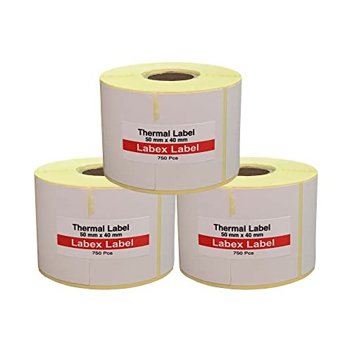 Labex Label - Thermo Etiketten 50x40 mm | Zebra etiketten, adressetiketten - Thermo etiketten, 3 rolle; 2.250 stück - Thermodirekt etiketten - Barcode/Adresse Thermo Etiketten Labex Label - Thermo Etiketten 50x40 mm | Zebra etiketten, adressetiketten - Thermo etiketten, 3 rolle; 2.250 stück - Thermodirekt etiketten - Barcode/Adresse Thermo Etiketten von labex label