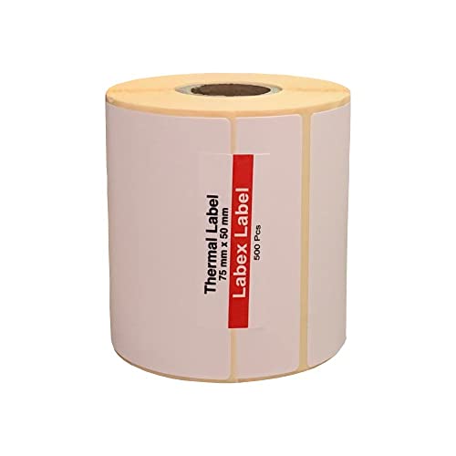Labex Label - Thermo Etiketten 75x50 mm | Barcode etikett - Thermo etiketten auf rolle; 500 stück - 1 Rolle ;500 Thermo label, adressetiketten Barcode/Adresse Thermo Etiketten Labex Label - Thermo Etiketten 75x50 mm | Barcode etikett - Thermo etiketten auf rolle; 500 stück - 1 Rolle ;500 Thermo label, adressetiketten Barcode/Adresse Thermo Etiketten von labex label