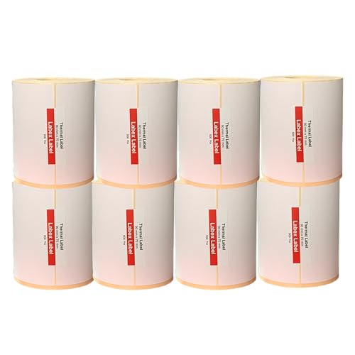 Thermoetiketten, Thermodirekt-Etiketten, Adressetiketten, Zebra-Aufkleber, thermo label (8 Rollen, 90 mm x 70 mm) von labex label