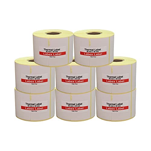 Labex Label - Thermodirekt Etiketten 50x40 mm | Zebra etiketten, adressetiketten - Thermo etiketten auf rolle; 8 Rollen 6.000 stück - Thermodirekt etiketten Barcode/Adresse Thermo Etiketten Labex Label - Thermodirekt Etiketten 50x40 mm | Zebra etiketten, adressetiketten - Thermo etiketten auf rolle; 8 Rollen 6.000 stück - Thermodirekt etiketten Barcode/Adresse Thermo Etiketten von labex label