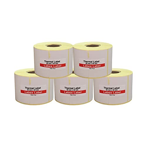 Labex Label - Thermoetiketten 50x40 mm | Zebra etiketten, adressetiketten - Thermo etiketten, 5 rolle; 3.750 stück - Thermodirekt etiketten - Barcode/Adresse Thermo Etiketten Labex Label - Thermoetiketten 50x40 mm | Zebra etiketten, adressetiketten - Thermo etiketten, 5 rolle; 3.750 stück - Thermodirekt etiketten - Barcode/Adresse Thermo Etiketten von labex label