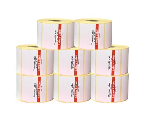 Thermo Etiketten 50x30 mm | Barcode etikett, adressetiketten - Thermo etiketten- 8 rolle; 8.000 stück - Thermotransfer etiketten - Thermo label(8 Rolle) von labex label