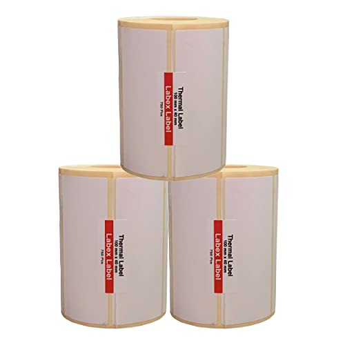 Thermoetiketten, Thermodirekt-Etiketten, Adressetiketten, Zebra-Aufkleber, thermo label (3 Rollen, 100 mm x 40 mm) von labex label