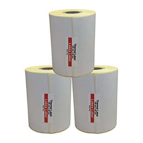 Thermoetiketten, Thermodirekt-Etiketten, Adressetiketten, Zebra-Aufkleber, thermo label (3 Rollen, 100 mm x 60 mm) von labex label