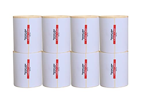 Thermoetiketten, Thermodirekt-Etiketten, Adressetiketten, Zebra-Aufkleber, thermo label (8 Rollen, 90 mm x 60 mm) von labex label