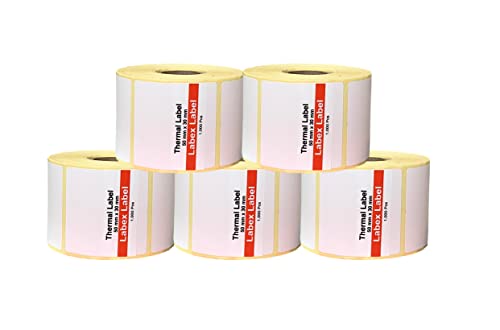 Thermo label 50x30 mm | Barcodeaufkleber - Thermodirekt Etiketten - Thermoetiketten, adressetiketten - 5 Rolle ; 5.000 etiketten Thermo label (5 Rolle) von labex label