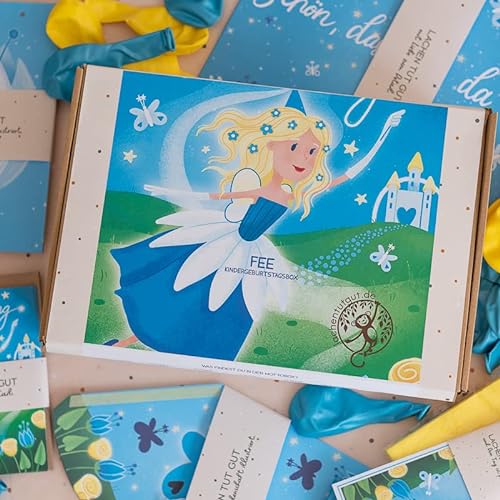 Feen Geburtstag Deko - Mottobox - Einladungen, Mitgebsel und Deko für eine Feenparty - für Mädchen (12 Kinder) von lachentutgut.de
