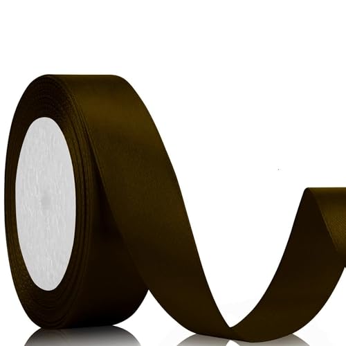 Geschenkband Satinband 22m, 20mm Breit Geschenkband, Mandarinengelb Schleifenband für Hochzeit, Bastelarbeiten und Geschenkverpackung Hochzeitsdekoration(Curry dunkel) von laeeyin