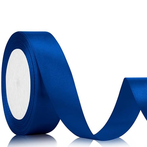 Geschenkband Satinband 22m, 20mm Breit Geschenkband, Blau Schleifenband für Hochzeit, Bastelarbeiten und Geschenkverpackung Hochzeitsdekoration (Blau) von laeeyin