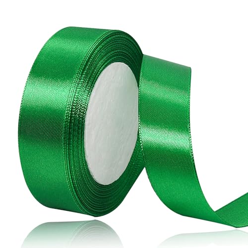 Geschenkband Satinband 22m, 20mm Breit Geschenkband, Grün Schleifenband für Hochzeit, Bastelarbeiten und Geschenkverpackung Hochzeitsdekoration (Grün) von laeeyin