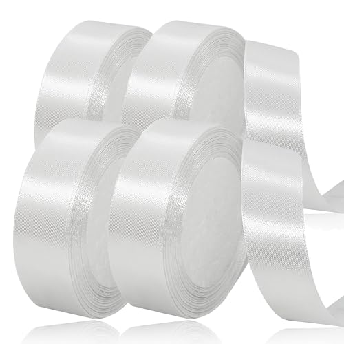 laeeyin Geschenkband Satinband 88m Geschenkband Breit, 20mm Schleifenband,Geschenkband Hochzeit Stoff, Satin-Geschenkband, Perfekt für Hochzeiten, Geburtstage und Festliche Anlässe (weiß) von laeeyin