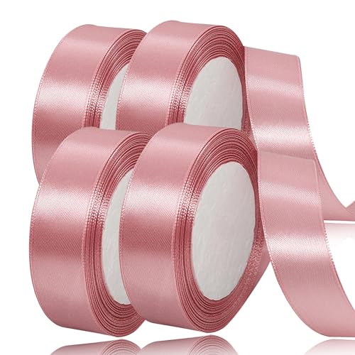 laeeyin Geschenkband Satinband 88m Geschenkband Breit, 20mm Schleifenband,Geschenkband Hochzeit Stoff, Satin-Geschenkband, Perfekt für Hochzeiten, Geburtstage und Festliche Anlässe (Rosa) von laeeyin