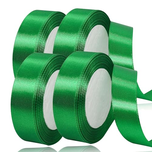 laeeyin Geschenkband Satinband 88m Geschenkband Breit, 20mm Schleifenband,Geschenkband Hochzeit Stoff, Satin-Geschenkband, Perfekt für Hochzeiten, Geburtstage und Festliche Anlässe (grün) von laeeyin