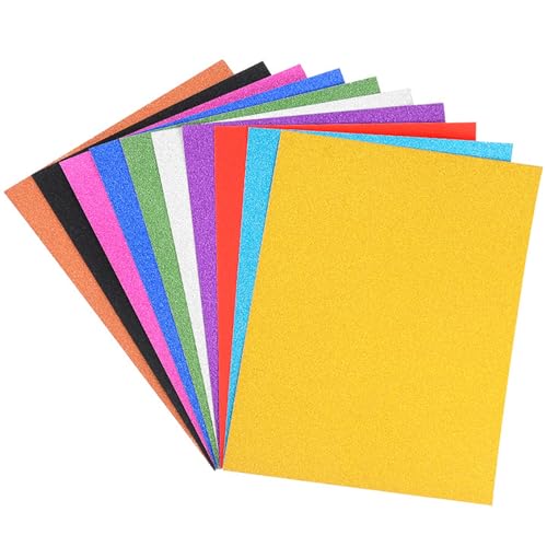10 Blatt Bunt Glitzerpapier, A4 10 Farben Bunt Glitzer Papier, 20 x 30 cm, Glitterkarton zum Basteln und Gestalten 10 Blatt Bunt Glitzerpapier, A4 10 Farben Bunt Glitzer Papier, 20 x 30 cm, Glitterkarton zum Basteln und Gestalten von lafomukea