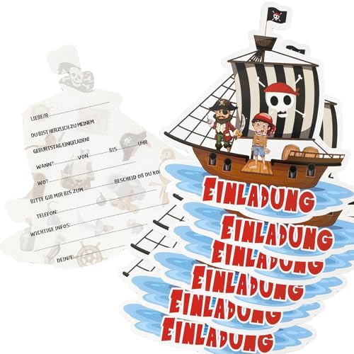 12x Piraten Einladungskarten Kindergeburtstag, Deutsche Piratenschiff Aussehen Einladungskarte, Piraten Geburtstag Einladung, Piratenparty Kindergeburtstag, Mädchen und Jungen Geburtstagseinladungen 12x Piraten Einladungskarten Kindergeburtstag, Deutsche Piratenschiff Aussehen Einladungskarte, Piraten Geburtstag Einladung, Piratenparty Kindergeburtstag, Mädchen und Jungen Geburtstagseinladungen von lafomukea