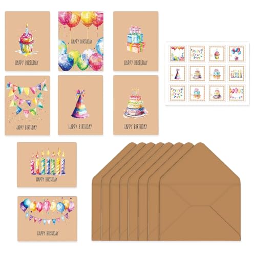 16 Stück Geburtstagskarten Set, Glückwunsch Klappkarten, Grußkarten mit Umschlägen, Ideal als Grußkarte und Gutschein für Männer und Frauen 16 Stück Geburtstagskarten Set, Glückwunsch Klappkarten, Grußkarten mit Umschlägen, Ideal als Grußkarte und Gutschein für Männer und Frauen von lafomukea