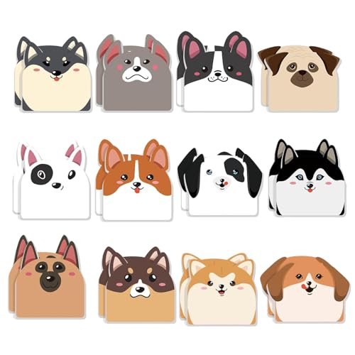 24 Pack Haftnotizen, 720 Blatt Cartoon Tier Haftnotiz, Kleine Haftnotizen Kinder, Tier Design, Tierförmiger Haftnotizblock Ideal für Büro, Kinder, Studenten, Schulnotizen von lafomukea
