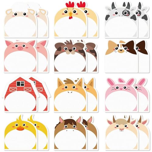 24 Pack Haftnotizen, Haftnotizen Tier, Cartoon Niedliche Haftnotizen, Klebezettel für BüRo, Kinder, Studenten 24 Pack Haftnotizen, Haftnotizen Tier, Cartoon Niedliche Haftnotizen, Klebezettel für BüRo, Kinder, Studenten von lafomukea