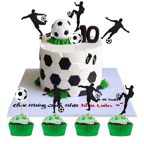 45 Stück Tortendeko Geburtstag Fußball Deko, Tortendeko Fussball, Fussball Cupcake Topper Deko Geburtstag Kinder, Fußball Geschenke für Fussball Party Muffin Torten Deko 45 Stück Tortendeko Geburtstag Fußball Deko, Tortendeko Fussball, Fussball Cupcake Topper Deko Geburtstag Kinder, Fußball Geschenke für Fussball Party Muffin Torten Deko von lafomukea
