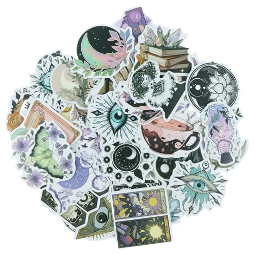 50 Stück Hexe Aufkleber, Cool Witchy Potion Stickers Packs, Vintage Aufkleber, Waterproof Aufkleber für Laptop Skateboard Koffer Helm Auto Fahrrad Handy Scrapbook 50 Stück Hexe Aufkleber, Cool Witchy Potion Stickers Packs, Vintage Aufkleber, Waterproof Aufkleber für Laptop Skateboard Koffer Helm Auto Fahrrad Handy Scrapbook von lafomukea