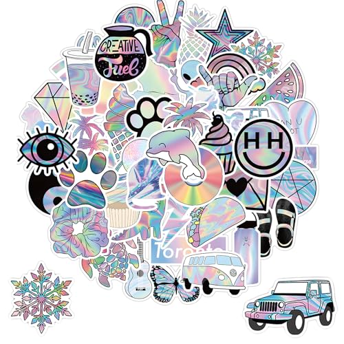 50 Stück Aesthetic Aufkleber Sticker Set, Wasserfeste Graffiti, Girl Sticker, Aufkleber für Laptop, Skateboard, Auto, Motorrad, Fahrrad, Scrapbook von lafomukea