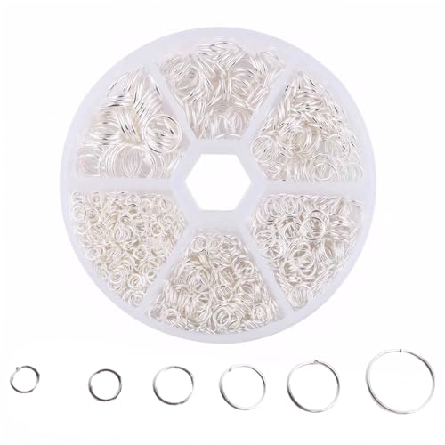 970 Stück Schlüsselring, Kleine Metallringe, DIY Schlüsselanhänger Zubehör, Ringverbinder für Schmuck, Halsketten, Armbänder, Ohrringe, Basteln, Ornamente und DIY Kunst 970 Stück Schlüsselring, Kleine Metallringe, DIY Schlüsselanhänger Zubehör, Ringverbinder für Schmuck, Halsketten, Armbänder, Ohrringe, Basteln, Ornamente und DIY Kunst von lafomukea