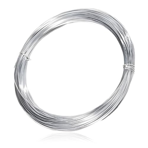 Basteldraht 1,5 mm x 5 m, Silber, DIY Draht zum Basteln, Aluminiumdraht Bindedraht für Modellierdraht, Schmuckdraht, Bastelarbeiten von lafomukea