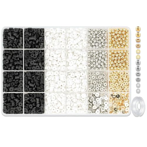 lafomukea 2820 Stück Perlen für Armbänder, Armbänder Selber Machen, DIY Schmuckherstellungs Kit, Perlen Set für Ohrringen, Halsketten und Armbändern lafomukea 2820 Stück Perlen für Armbänder, Armbänder Selber Machen, DIY Schmuckherstellungs Kit, Perlen Set für Ohrringen, Halsketten und Armbändern von lafomukea