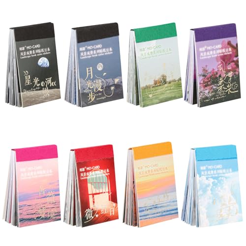 Lahnao 240 Stück Washi Sticker - Szenische Journaling und Scrapbooking Zubehör für Scrapbooks, Journale und Alben von lahnao